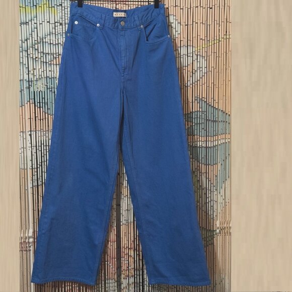 UNIQLO x MARNI 5-Pocket High Rise Baggy Denim Jeans, 100% Cotton, Cobalt Blue - Picture 3 of 15